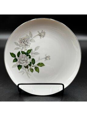 Vintage Sone China Japan 1873 Floral Porcelain Bread Plate Platinum Trim
